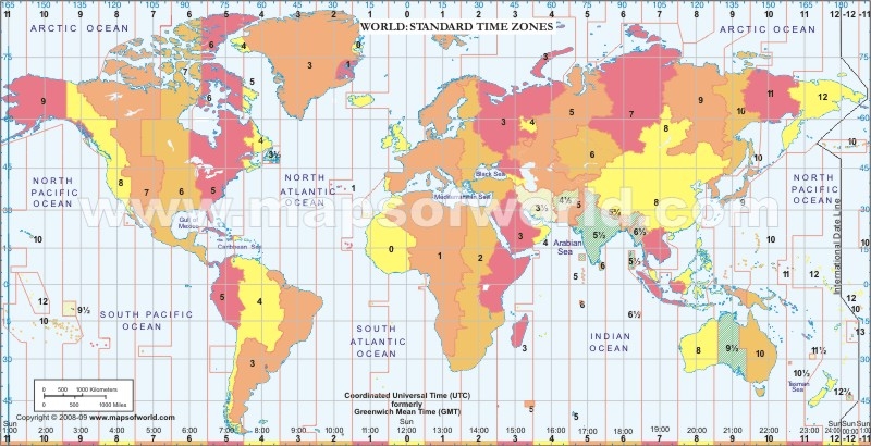 map of world time zones. this world time zone map